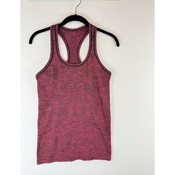 Lululemon Womens Top Pink Swiftly Tech Racerback Heather Tank Gym Running Size 6 - Picture 5 of 9